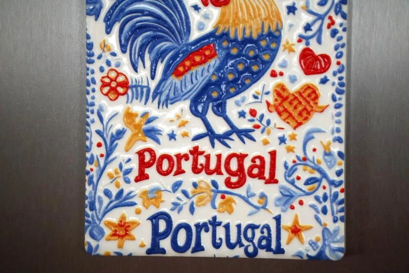 Íman cerâmica / Souvenir Portugal - Azulejo Decorativo Galo – photo 2